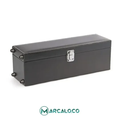 Caja Madera una Botella Negro - Image 3