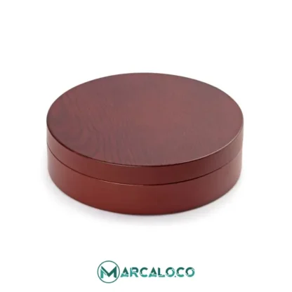 Caja Circular de Madera Vinotinto - Image 3