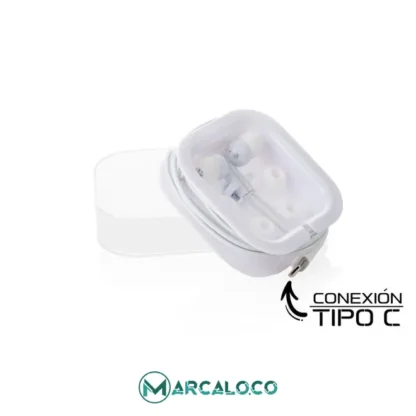 Audifonos Bigot Tipe-C Blanco - Image 6