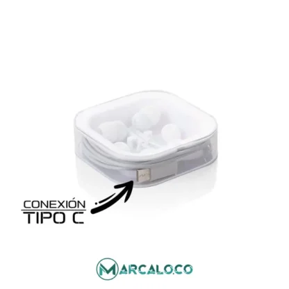 Audifonos Bigot Tipe-C Blanco - Image 8