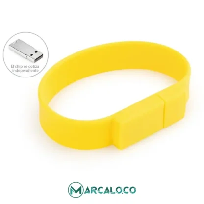 Manilla Bracelet para USB Amarillo